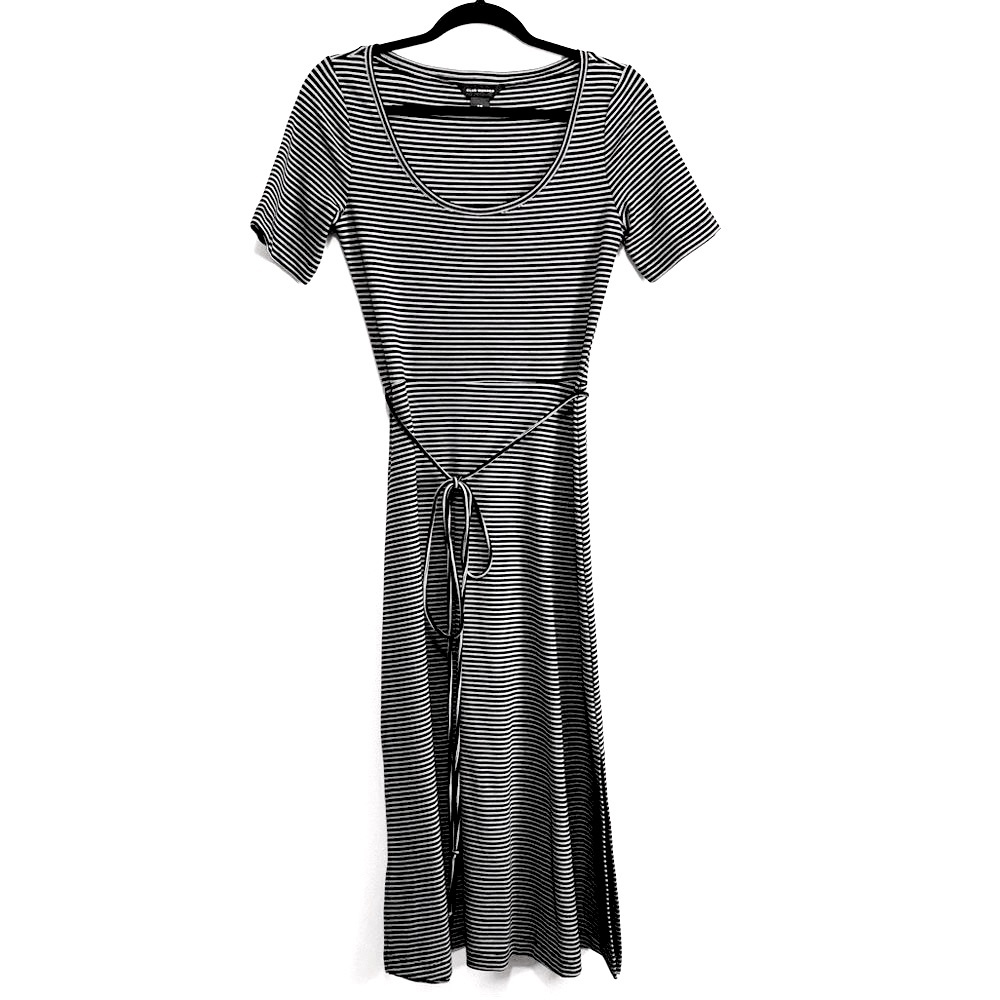 Ralph Lauren Club Monaco Striped Scoop Neck Maxi Dress